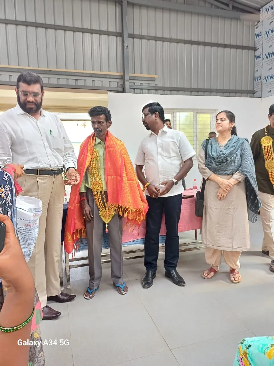 Villagers gathered at a Gnanavarshini Trust health camp